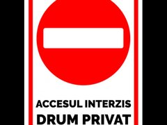 indicatorul pentru accesul interzis drum privat