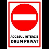 indicatorul pentru accesul interzis drum privat