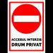 indicatorul pentru accesul interzis drum privat